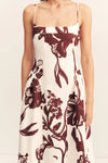 Emmett Square Neck Panelled Midi Dress