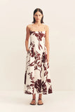 Emmett Square Neck Panelled Midi Dress