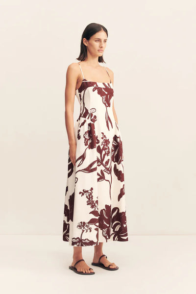 Emmett Square Neck Panelled Midi Dress