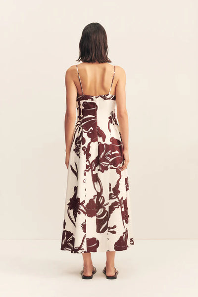Emmett Square Neck Panelled Midi Dress