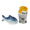 Reggie Fish n Chips 2 Piece Ceramic Salt & Pepper Set 6x8.5cm