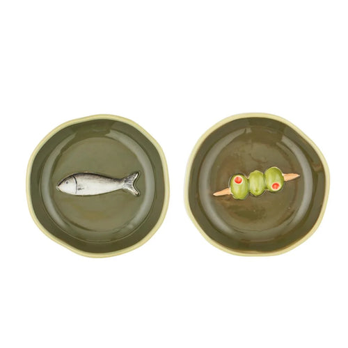 Coast to Coast Porto Ceramic Dish 10x2.5cm Olive - Assorted