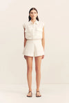Wellington Sleeveless Shirt - Ivory