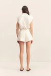 Wellington Button Up Short - Ivory