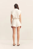 Wellington Button Up Short - Ivory