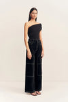 Mercer Wide Leg Cargo Jean - Black
