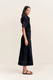 Mercer Panelled Midi Skirt - Black