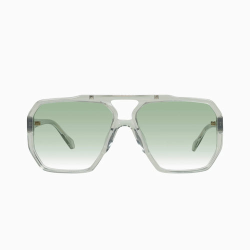 Rodeo- Transparent Sage w. Gold Metal / Light Green Gradient Lens