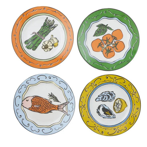 DELI CERAMIC PLATE 20.5X2.5CM SINGLE ASST