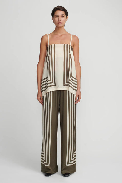 AALIYAH TOP MOSS STRIPE