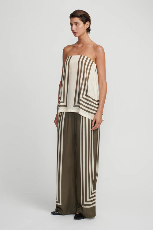 AALIYAH TOP MOSS STRIPE