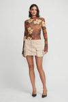 OLLIE DENIM SKIRT SAND