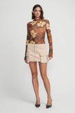 OLLIE DENIM SKIRT SAND