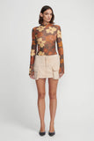 OLLIE DENIM SKIRT SAND