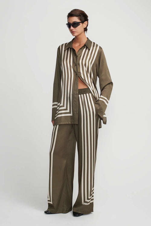 ALLORA SHIRT MOSS STRIPE