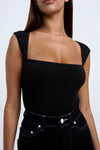 ARIEL RIB TOP - BLACK