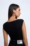 ARIEL RIB TOP - BLACK