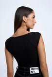 ARIEL RIB TOP - BLACK