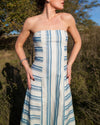 MAGGIE HARPER DRESS IN CERULEAN ANTIQUE STRIPE