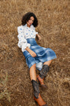 NOLA SKIRT IN INDIGO PLAID