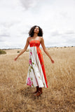 RUE DRESS IN RUBY ANTIQUE ROSE