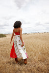 RUE DRESS IN RUBY ANTIQUE ROSE