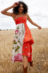 RUE DRESS IN RUBY ANTIQUE ROSE