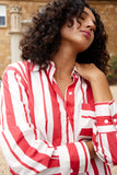 BUDDY SHIRT IN RUBY ANTIQUE STRIPE