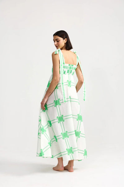 PIPPA DRESS MEDITERRANEAN FERN
