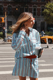 INDI SKIRT BLITHE CHERRY STRIPE