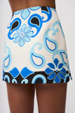 AZURE GRANADA MINI SKIRT- AQUA NAVY IVORY