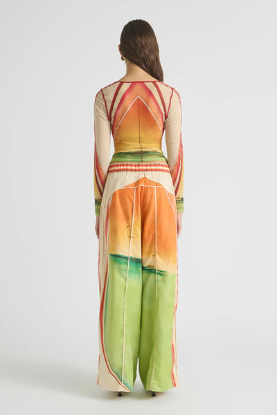 GOLDEN BREAK MESH LONG SLEEVE TOP