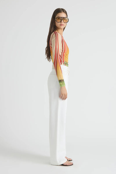 GOLDEN BREAK MESH LONG SLEEVE TOP