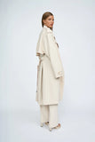 BLAIR BELTED TRENCH COAT - SAND