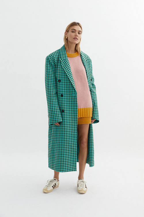 Carmen Coat in Aqua