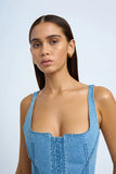 BLUE JEAN BEAUTY BUSTIER