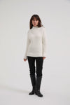 FITTED RIB KNIT- IVORY