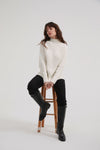 FITTED RIB KNIT- IVORY