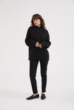 CLASSIC CABLE TURTLE NECK KNIT- BLACK