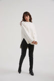 DEEP SPLIT KNIT- IVORY