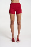KNIT SHORT - CARDINAL RED