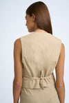 CARGO CROPPED WAISTCOAT - BEIGE