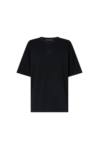Bloom Embroidered Tee Black
