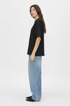 Bloom Embroidered Tee Black