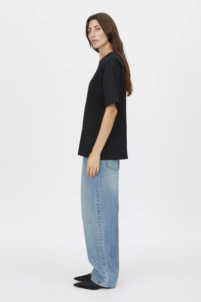 Bloom Embroidered Tee Black