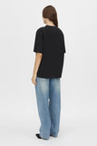 Bloom Embroidered Tee Black