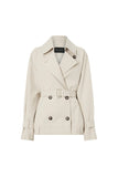 Neroli Short Trench Alabaster White