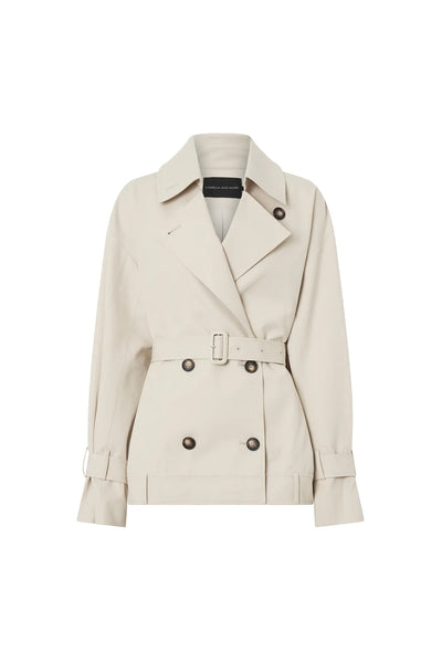 Neroli Short Trench Alabaster White