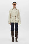 Neroli Short Trench Alabaster White