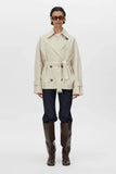 Neroli Short Trench Alabaster White